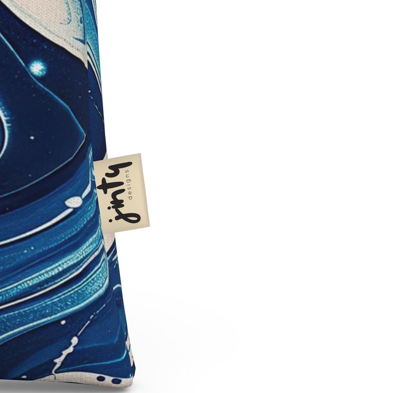 Tote Bag in Neoprene, Blue Marbled - Jinty Designs