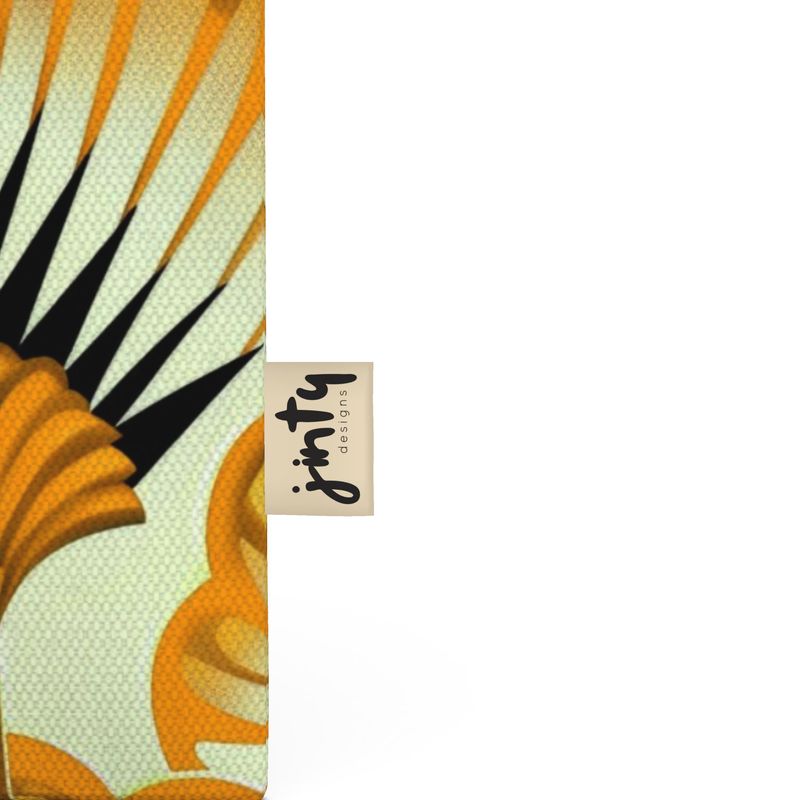 Organic Cotton Tote Bag, Yellow Feather Fans - Jinty Designs