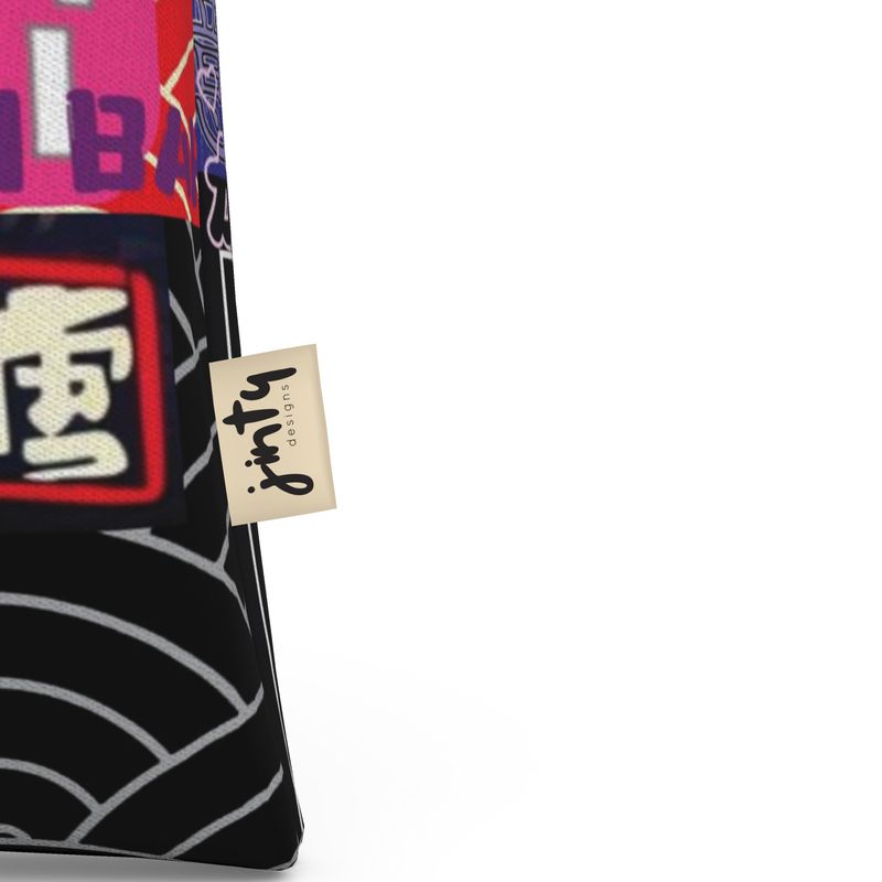 Tote Bag in Neoprene, Shinjuku Neon - Jinty Designs