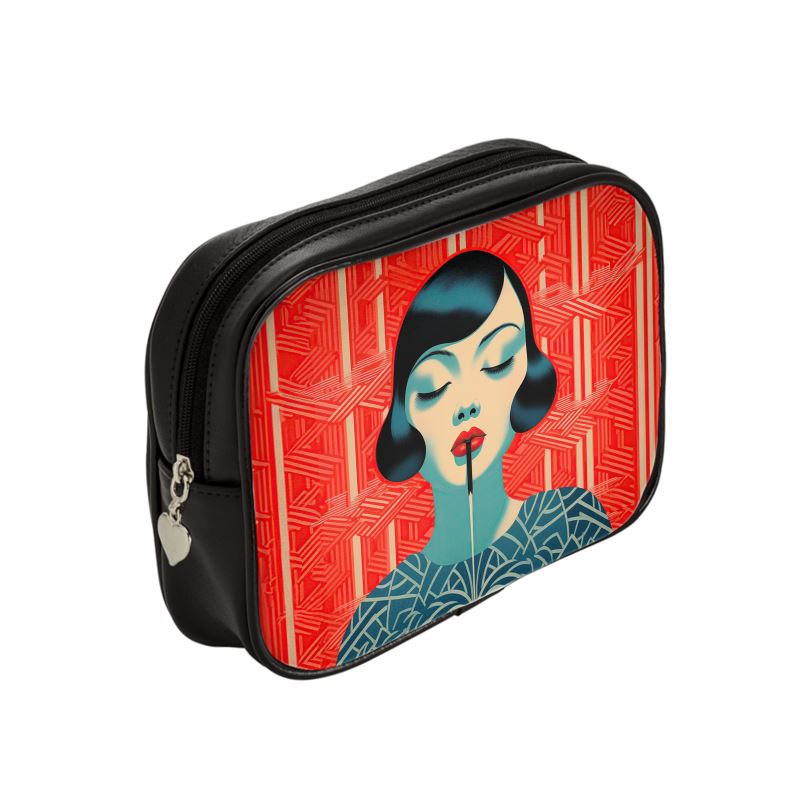 Leather Make up Bag - Vivi - Jinty Designs