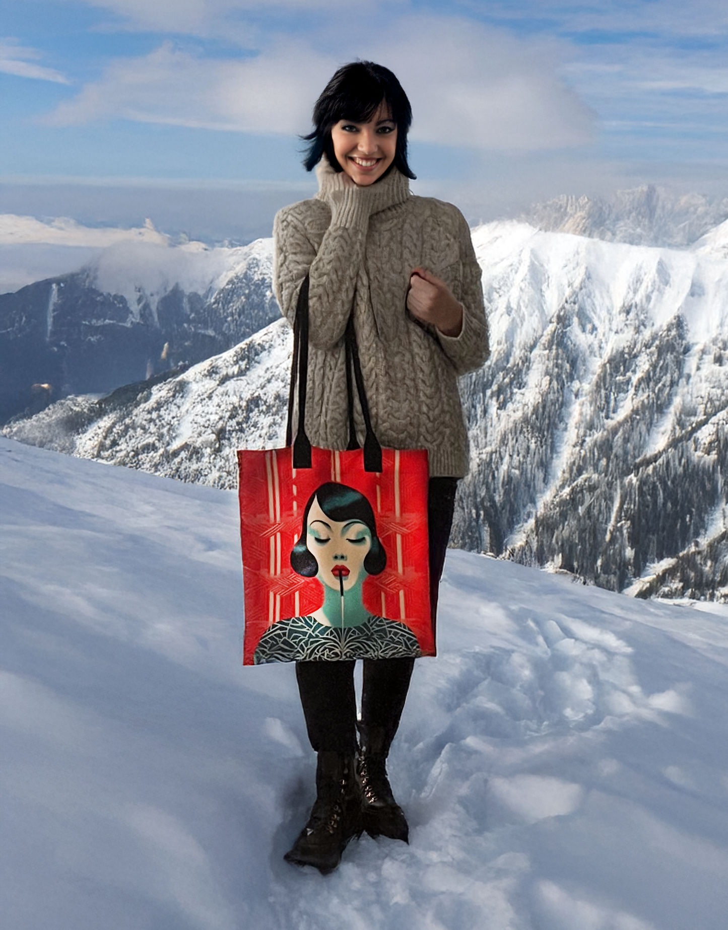 Tote Bag in Neoprene - Vivi - Jinty Designs