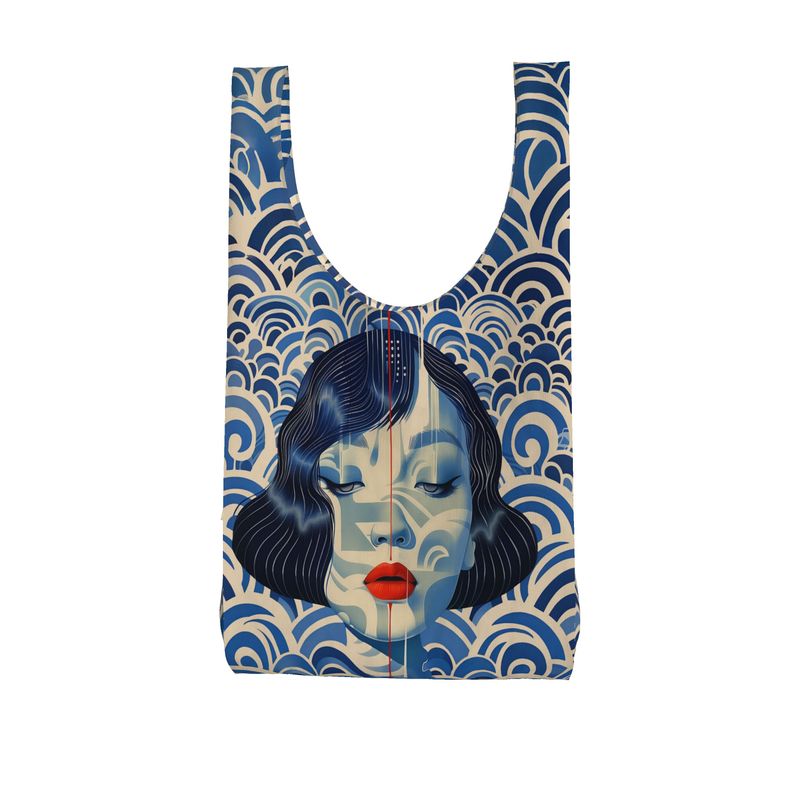 Parachute Shopper Bag, Blue Shanghai Girl