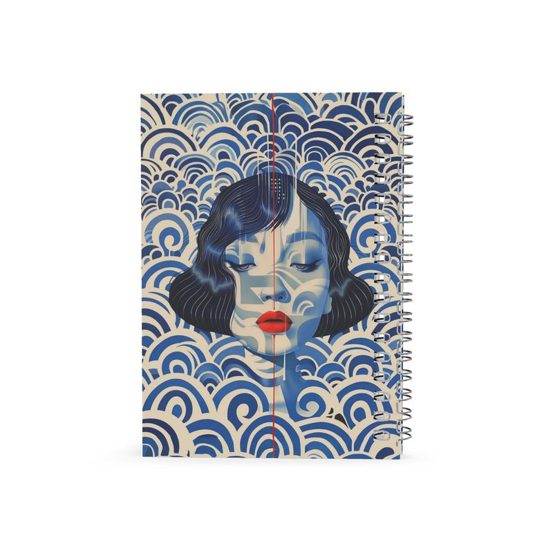 Spiral Notebook, Blue Shanghai Girl