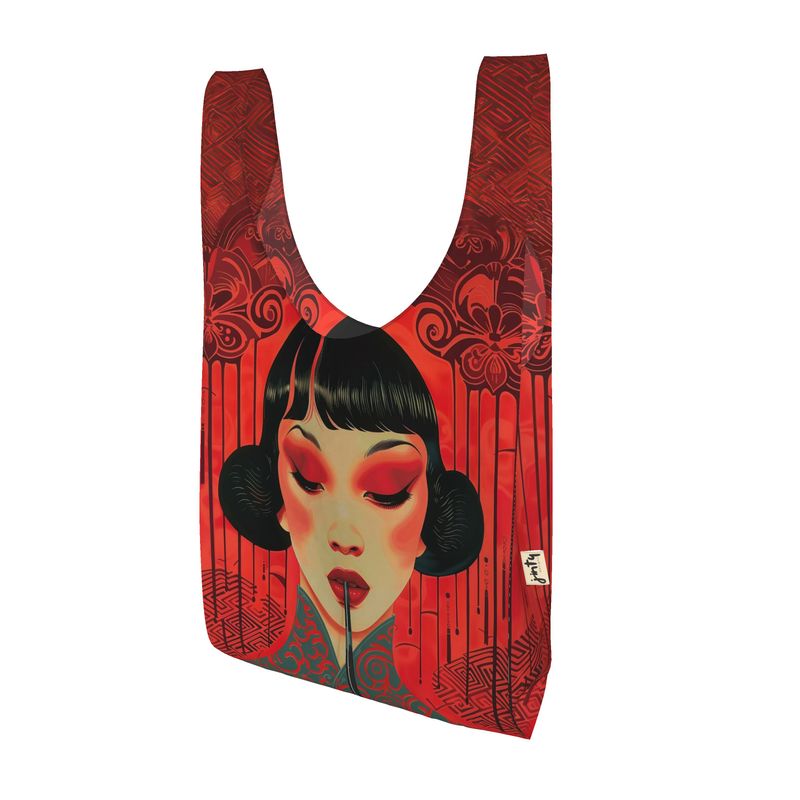 Parachute Shopper Bag, Burnt Orange Shanghai Girl