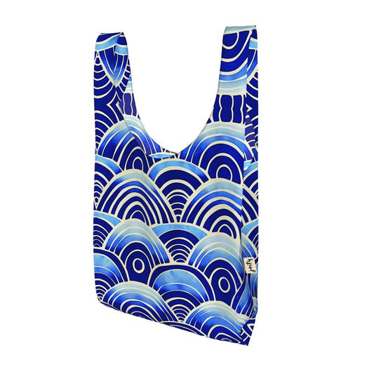 Parachute Shopper Bag, Blue waves