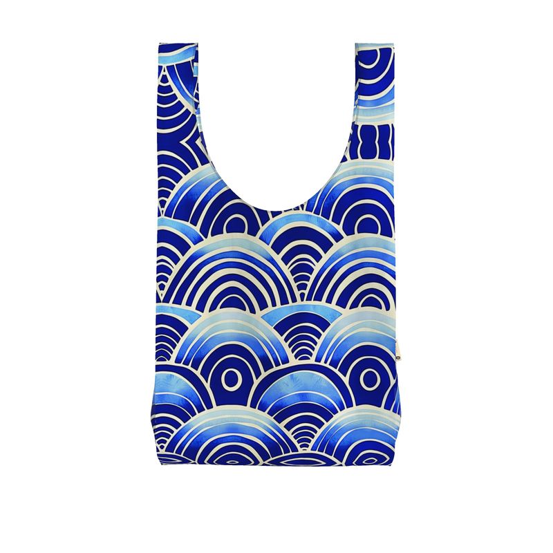 Parachute Shopper Bag, Blue waves