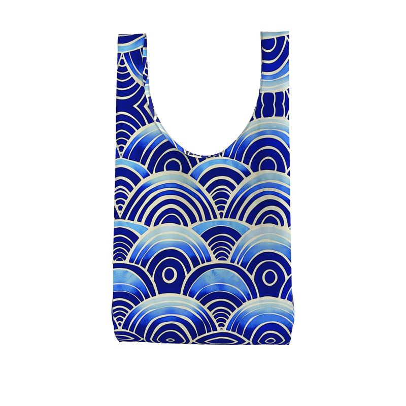 Parachute Shopper Bag, Blue waves