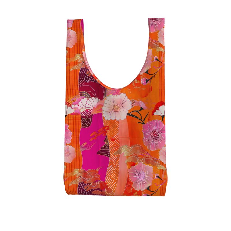 Parachute Shopper Bag, Orange and Pink Kimono