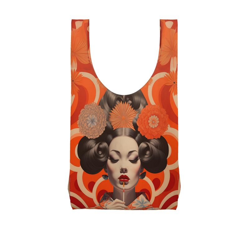 Parachute Shopper Bag, Orange Shanghai Girl