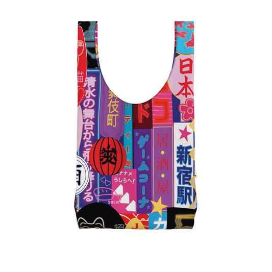 Parachute Shopper Bag, Shinjuku Neon - Jinty Designs
