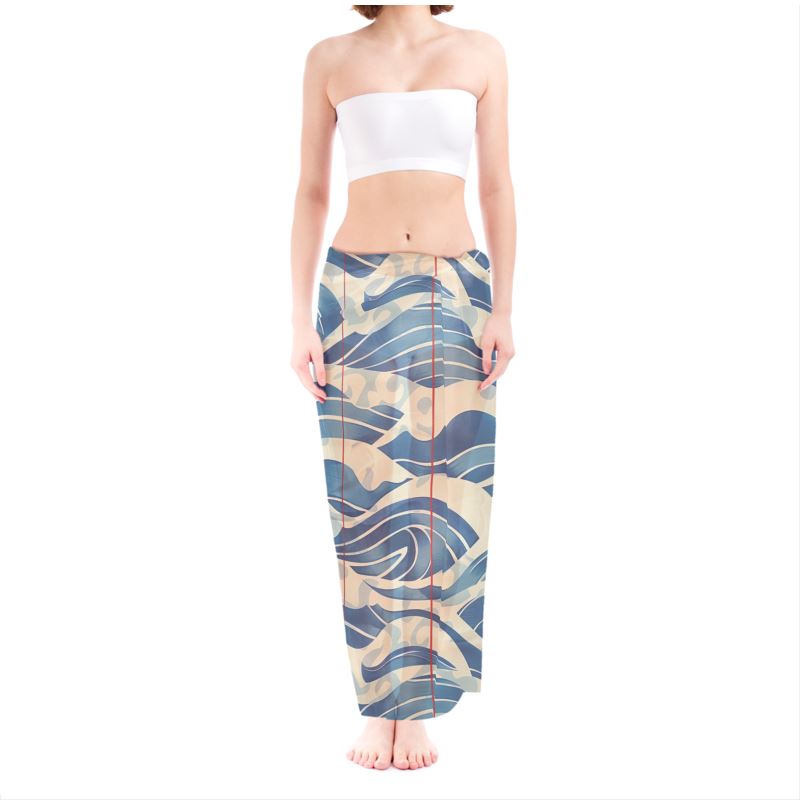 Sarong, Blue Waves Red Line