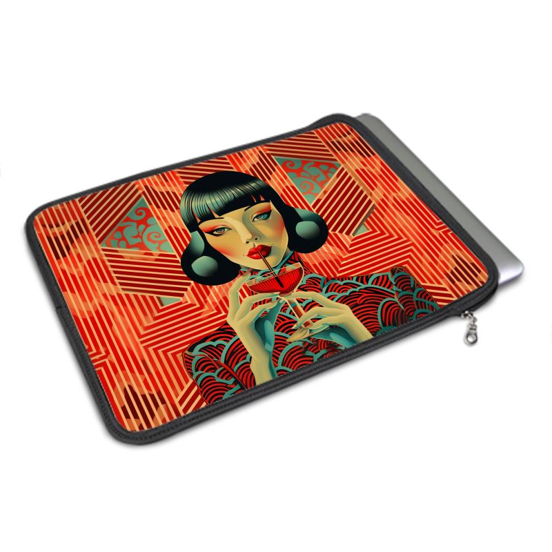 MacBook Air Cover, Shanghai Girl with Cocktail