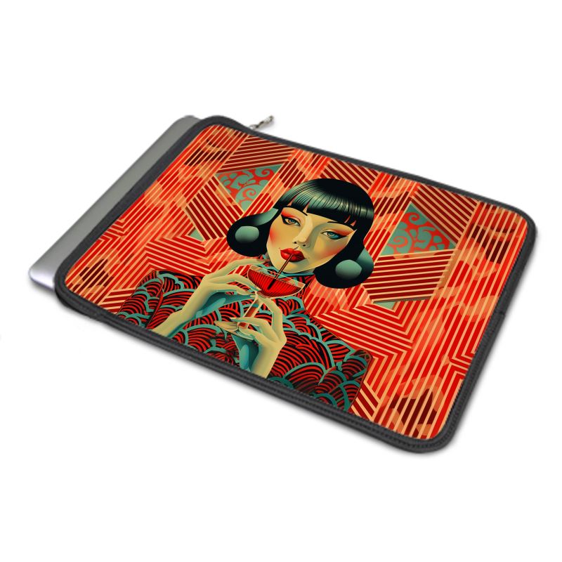 MacBook Air Cover, Shanghai Girl with Cocktail