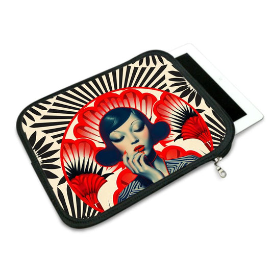 Ipad Case, Black and Red Shanghai Girl