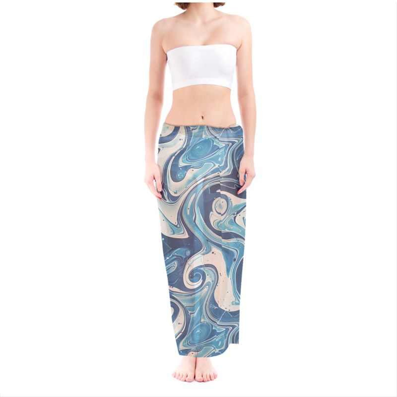 Sarong, Blue Marbled