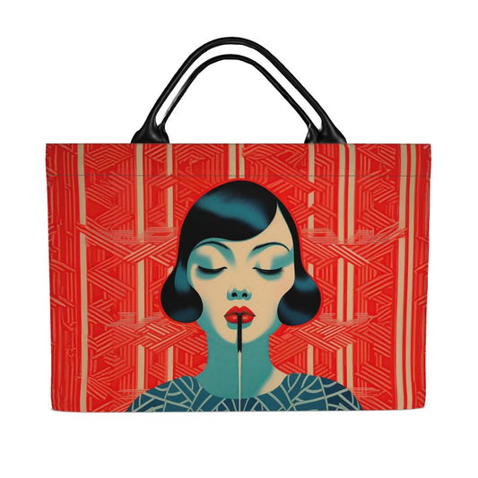 Large Carry-All Tote, Red Shanghai Girl