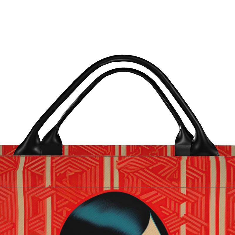 Large Carry-All Tote, Red Shanghai Girl