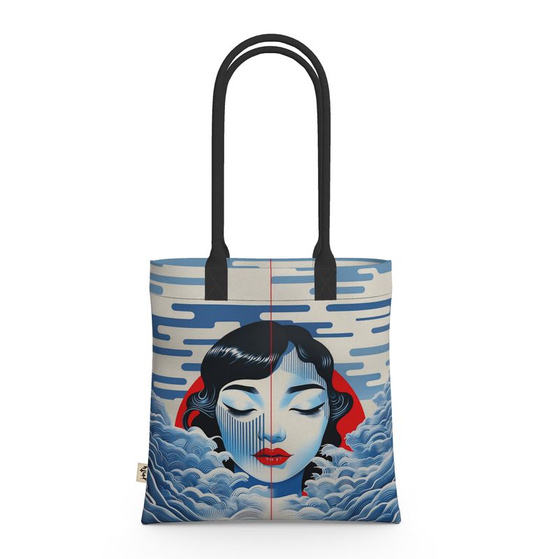 Tote Bag in Neoprene, Yuki - Jinty Designs