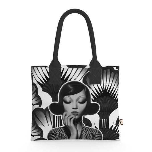 Mini Tote in Neoprene, Noir - Jinty Designs