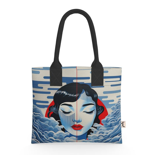 Mini Tote in Neoprene, Yuki - Jinty Designs