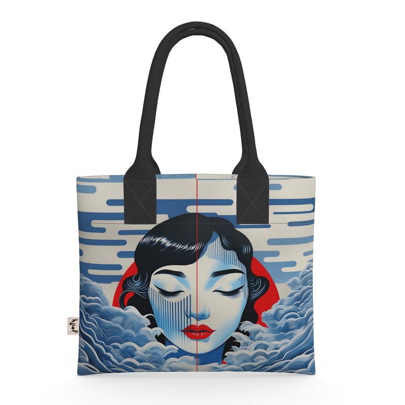 Mini Tote in Neoprene, Yuki - Jinty Designs
